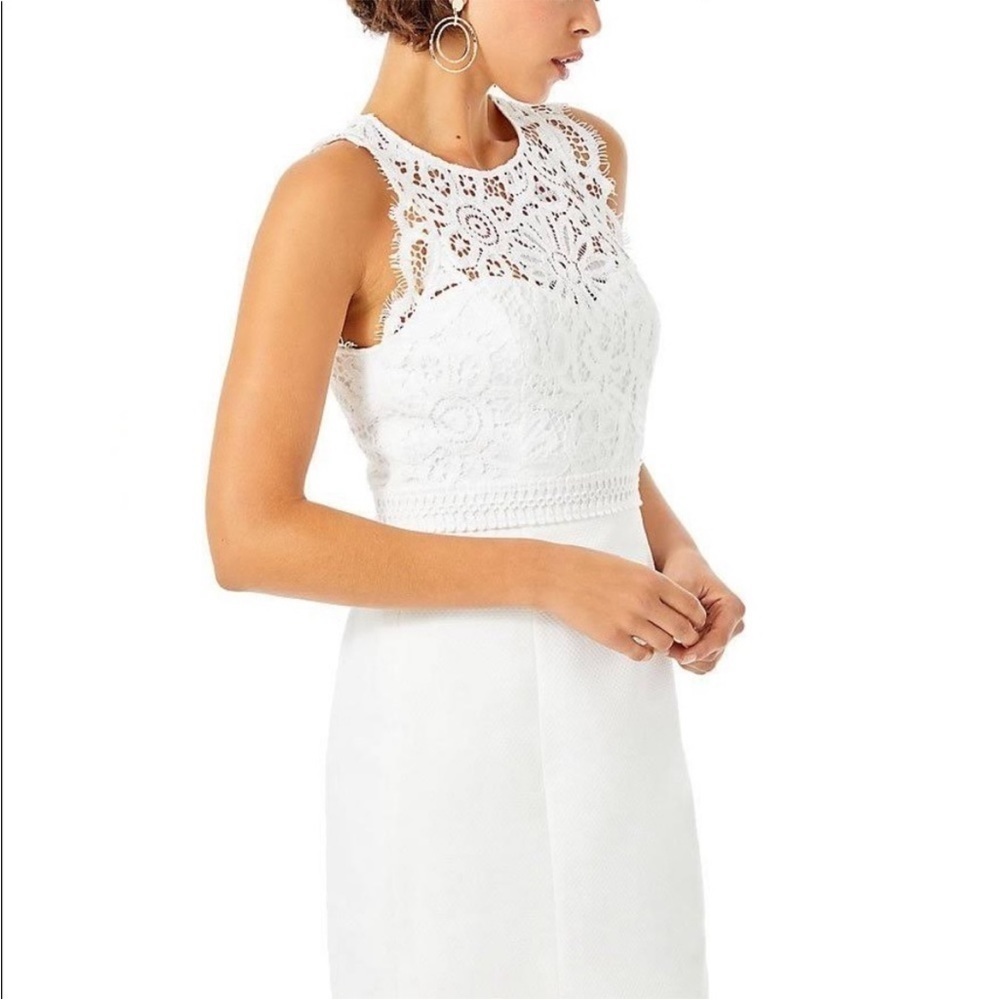 Lilly Pulitzer Resort White Sharice Stretch Shift Dress Sz 6 NWT